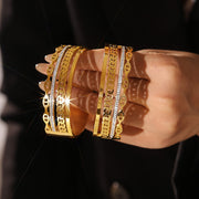 Buckle Bracelet Rhinestone Exaggerated Luxury Style